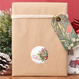 Feestelijke Sweet Candy Canes Vrolijk Kerstfeest Ronde Sticker