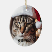 Feestelijke Tabby Keramisch Ornament (Rechts)