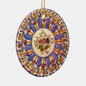 Feestelijke Talavera Cinco Keramisch Ornament (Rechts)