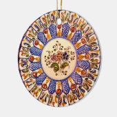 Feestelijke Talavera Cinco Keramisch Ornament (Links)