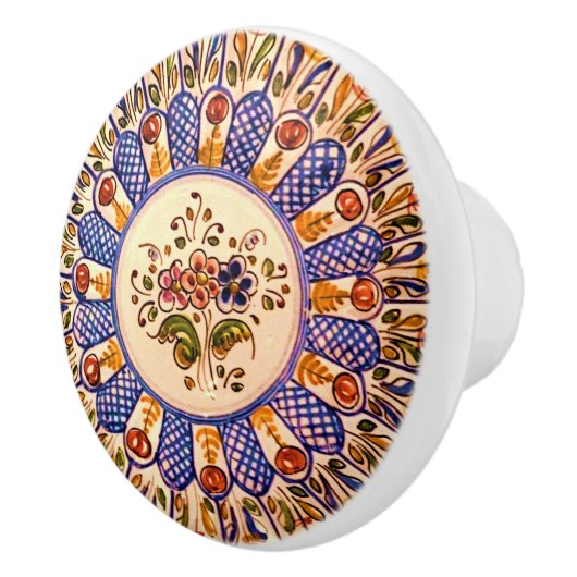 Feestelijke Talavera Cinco Keramische Knop (Rechts)