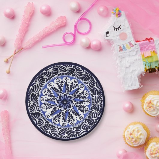 Feestelijke Talavera Cuatro Papieren Bordje (Feest)