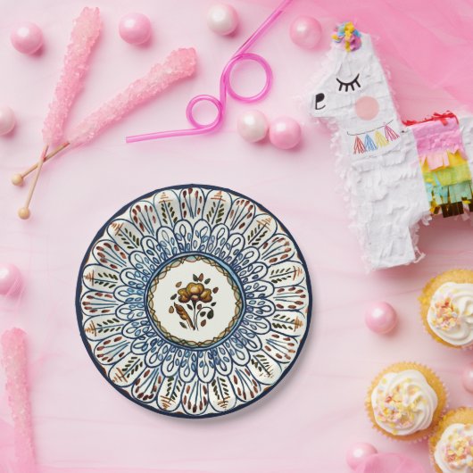 Feestelijke Talavera Dos Papieren Bordje (Feest)