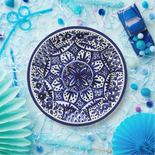 Feestelijke Talavera Seis Papieren Bordje (Feest)