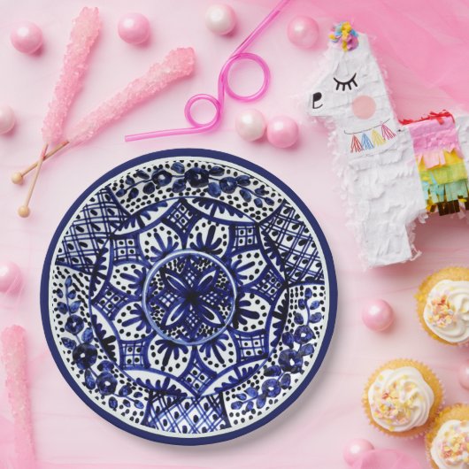 Feestelijke Talavera Seis Papieren Bordje (Feest)