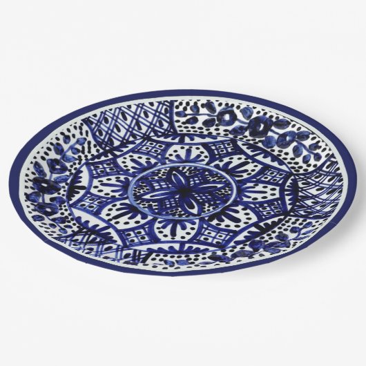 Feestelijke Talavera Seis Papieren Bordje (Gekanteld)