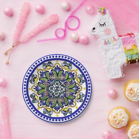 Feestelijke Talavera Siete Papieren Bordje (Feest)