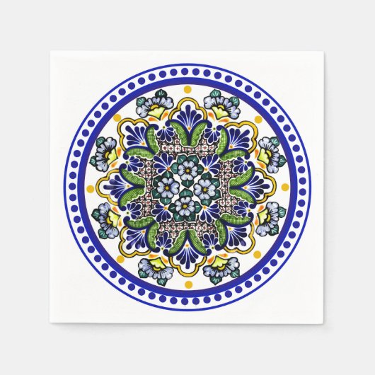 Feestelijke Talavera Siete Servet (Voorkant)