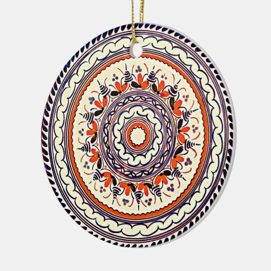 Feestelijke Talavera Uno Keramisch Ornament (Links)