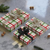 Feestelijke Tartan Plaid Gesloten Kerst Cadeaupapier