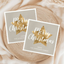 Feestelijke Taupe Gouden Ster Kerstmis