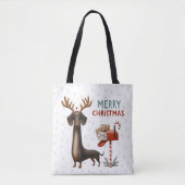 Feestelijke teckel Tas (Voorkant)