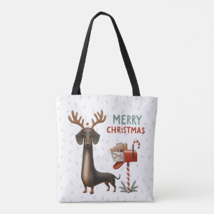 Feestelijke teckel Tas