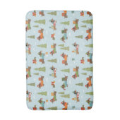 Feestelijke teckels in het sneeuwpatroon badmat (Voorkant Verticaal)