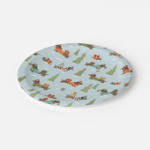 Feestelijke teckels in het sneeuwpatroon papieren bordje (Gekanteld)