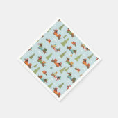 Feestelijke teckels in het sneeuwpatroon servet (Hoek)