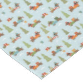 Feestelijke teckels in het sneeuwpatroon tafelkleed (Gekanteld)