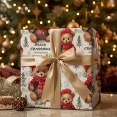Feestelijke Teddyberen inpakpapier