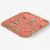 Feestelijke Teddyberen van Natasha Us Papieren Bordje (Gebogen)