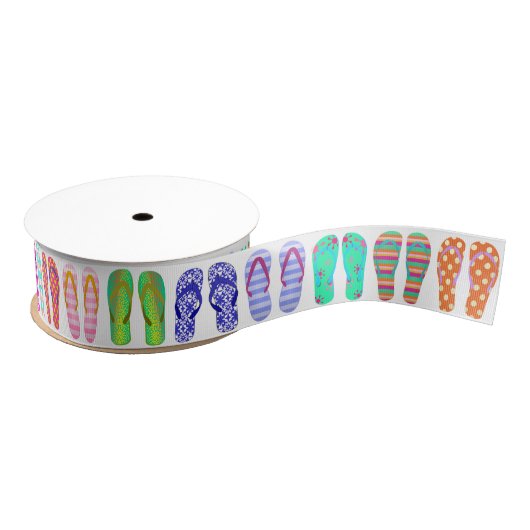 Feestelijke Teenslippers Grosgrain Lint (Spoel)