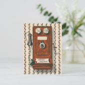 Feestelijke telefoon Kerstmis Briefkaart (Staand voorkant)