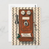 Feestelijke  telefoon Kerstmis Briefkaart (Voorkant / Achterkant)