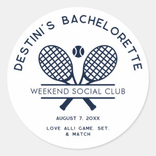 Feestelijke Tennisclub Uitgebreide Bachelorette We Ronde Sticker