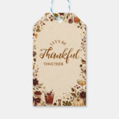 Feestelijke Thanksgiving Cocktailparty Cadeaulabel (Voorkant)
