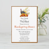Feestelijke Thanksgiving-diner  Kaart (Staand voorkant)