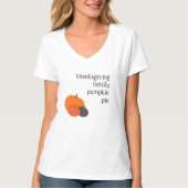 Feestelijke Thanksgiving Familie Sinaasappel Pompo T-shirt (Voorkant)