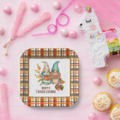 Feestelijke Thanksgiving Gnomen Papieren Bordje (Feest)