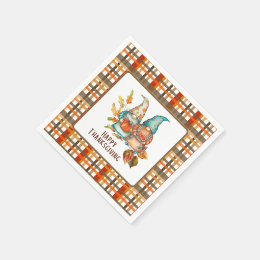 Feestelijke Thanksgiving Gnomen Servet (Hoek)