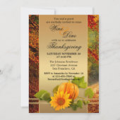 Feestelijke Thanksgiving of Herfst Dinner Party Kaart (Voorkant)