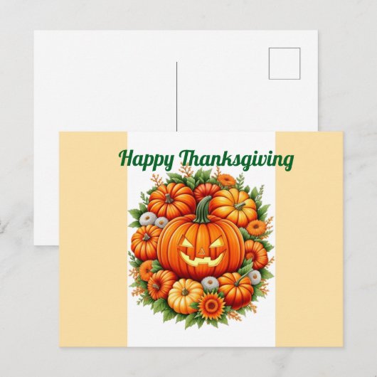 feestelijke Thanksgiving pompoen Briefkaart (Voorkant / Achterkant)
