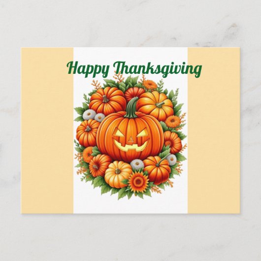 feestelijke Thanksgiving pompoen Briefkaart (Voorkant)
