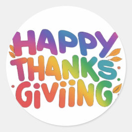 Feestelijke Thanksgiving ronde Stickers