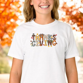 Feestelijke Thanksgiving Turkije Football Leaves T-shirt