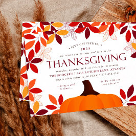 Feestelijke Thanksgiving Vakantie Diner Kaart