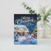 Feestelijke thuiskomst: Welkom Winter Wonderland Briefkaart (Staand voorkant)