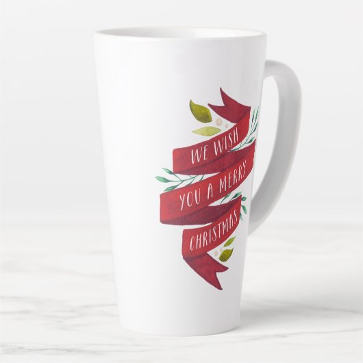 Feestelijke tijding kerstvakantie latte mok (Rechterhoek)