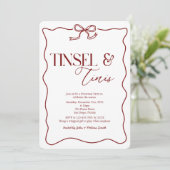 Feestelijke Tinsel en Tini's kerstfeest Kaart (Staand voorkant)