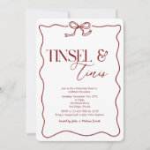 Feestelijke Tinsel en Tini's kerstfeest Kaart (Voorkant)