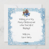 Feestelijke Tiny Home Kerstmis Feestdagenkaart (Achterkant)