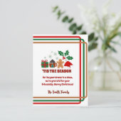 Feestelijke 'tis het seizoen kerst Kaart (Staand voorkant)