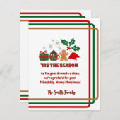 Feestelijke 'tis het seizoen kerst Kaart (Voorkant / Achterkant)