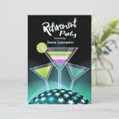 Feestelijke Toast Pensioen Uitnodigingen (Staand voorkant)