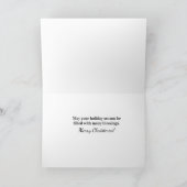 Feestelijke traditionele vrolijke kerstbomen kaart (Binnen)