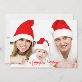 Feestelijke trendy gelukkige vakantie foto Nieuwja Feestdagenkaart