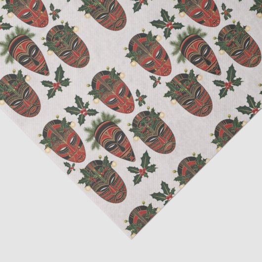 Feestelijke Tribal Masks Tissue Paper Tissuepapier (Detail)