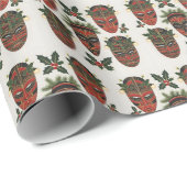 Feestelijke tribale maskers inpakpapier (Rol Hoek)